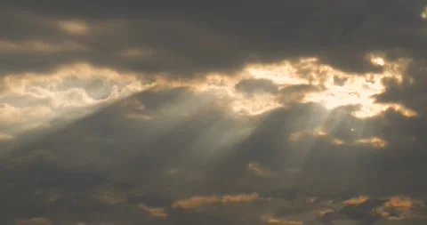 Rays of Light in a Gloomy Sky Stock Footage 331741916