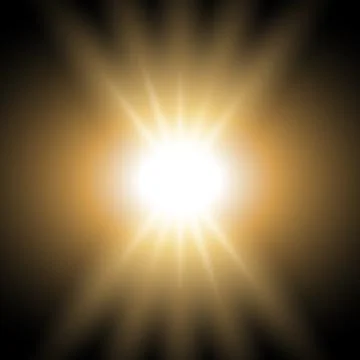 Rays of light, golden color Stock Illustration