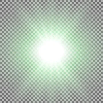 Rays of light, green color Stock Illustration