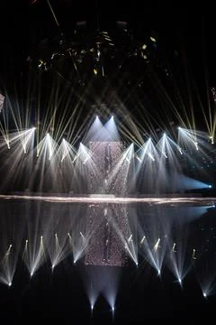 Rays of light illuminate the scene Stock Photos