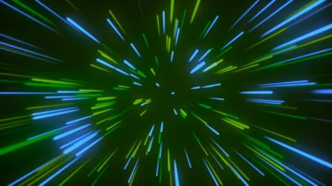 Rays of light in outer space. explosive result. Modern data flow. Sci-fi Mo.. Stock Photos