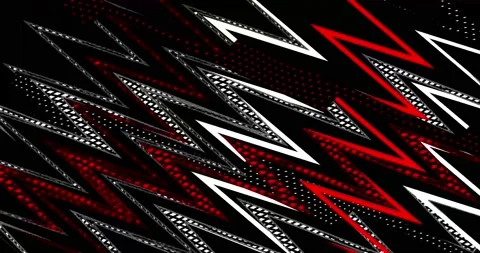 Rays of light in red and white shades move in zigzags Stock Footage 212459814