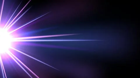 Rays of Light Rising From The Side on A Dark Background, Vector Illustration 스톡 일러스트