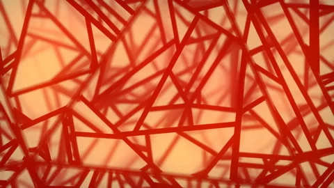 Rays of light shines through chaotically moving pattern 3d render loop animation Stock Footage 198854395