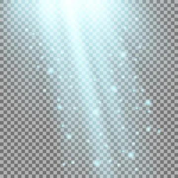 Rays of light with sparkles Stock Illustration