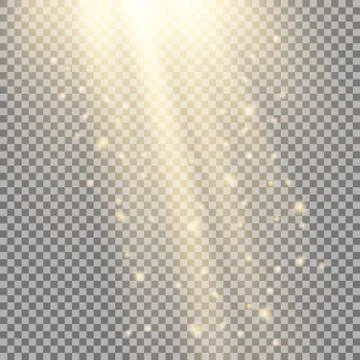 Rays of light with sparkles Stock Illustration
