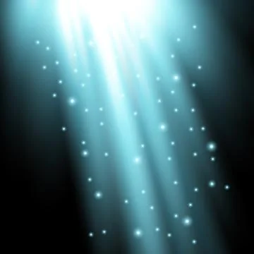 Rays of light with sparkles Stock Illustration