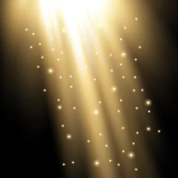 Rays of light with sparkles Stock Illustration