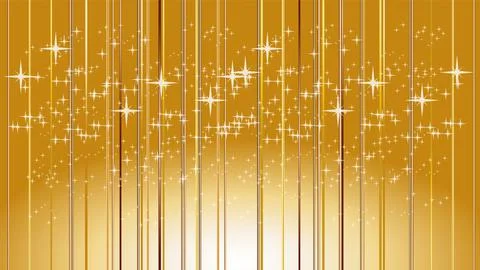 Rays of light, stars, gold, background Stock Illustration