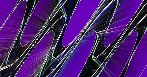 Rays of light, straight and undulating, move against a dark background Stock Footage 247131910