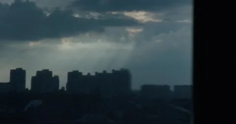 Rays of light through the clouds Stock Footage 164071427