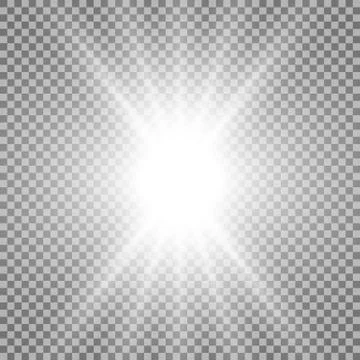 Rays of light, white color Stock Illustration