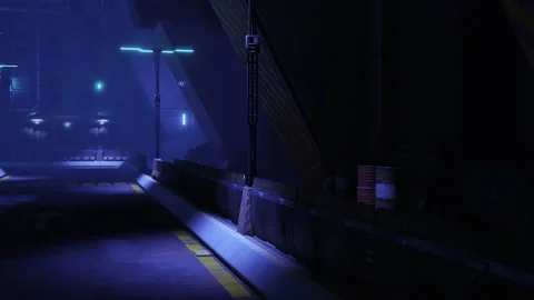 Rays neon light in the dark Stock Footage 231815956