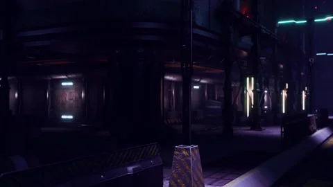 Rays neon light in the dark Stock Footage 236630710