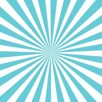 Rays of radial blue sun on white background. starburst beams template for you Illustrazione stock