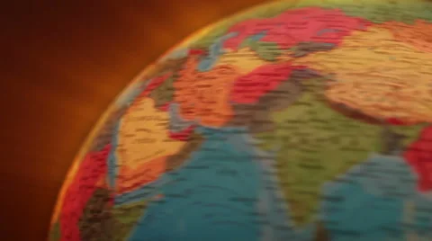 Rays Rotation Of The Globe Stock Footage 41591731