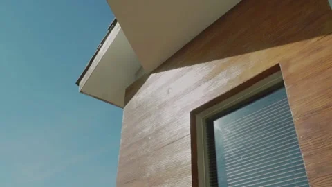 Rays of setting sun through the roller blinds on window, Sunshine over the 스톡 동영상 148395212