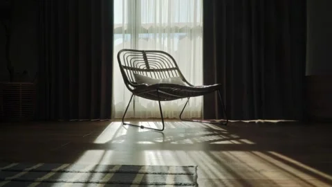 Rays of setting sun through the roller blinds on window, Sunshine over the 스톡 동영상 148453257