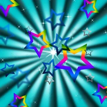 Rays star meaning beam radiate and backgrounds 库存插图