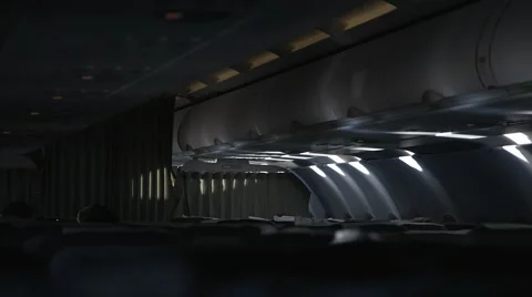 Rays of the sun in the cabin of the aircraft Stock Footage 49406872
