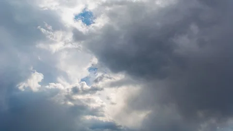 Rays of Sun Light through clouds great for effects backgrounds Time Lapse 4K Stock Footage 129353324