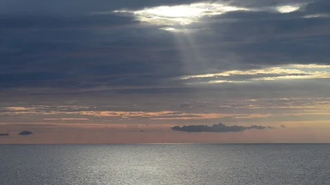 Rays of the sun open the clouds of the sky Stock Footage 83464034