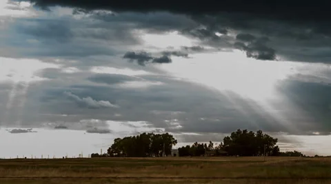 The rays of the sun over the house. 4k ultrahd video. Stock Footage 32482344