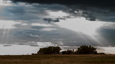 The rays of the sun over the house Stock Footage 32482281
