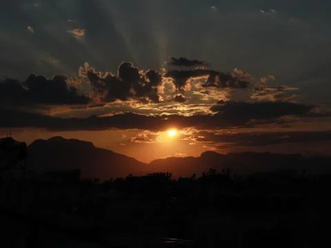 Rays of the sun Stock Photos