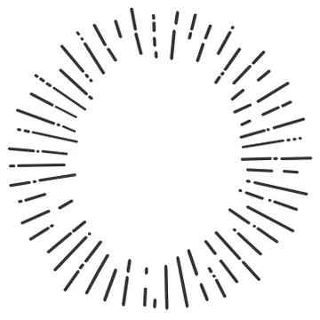 The rays of the sun, shine. Sketch scratch board imitation. Stock Illustration