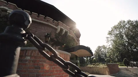 Rays of the sun through the Citadels historic building Stock Footage 310803084