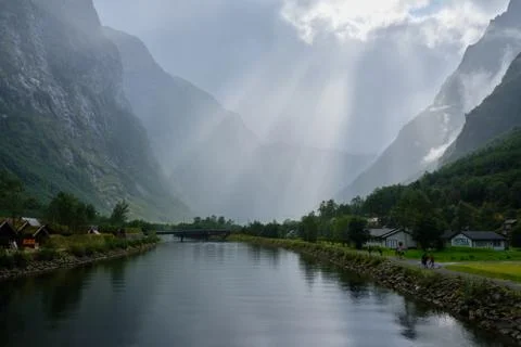 The rays of the sun underwater Foto stock