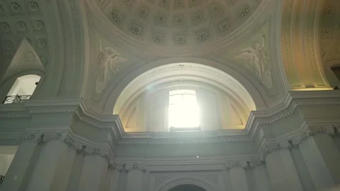 Rays of the sun in the window of the Orthodox Church Kyiv Video stock 86603147