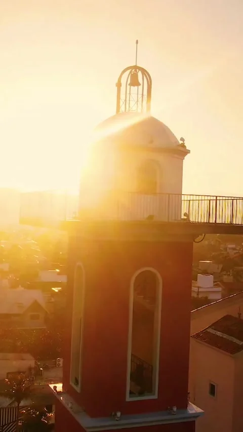 Rays of Sunlight behind the Transmitter Stock Footage 241997709