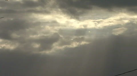 Rays Of Sunlight In The Clouds Stock Footage 512360
