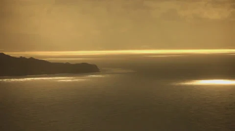 Rays of Sunlight on the Ocean Rosarito Beach Mexico HD Video Stock Footage 26289198