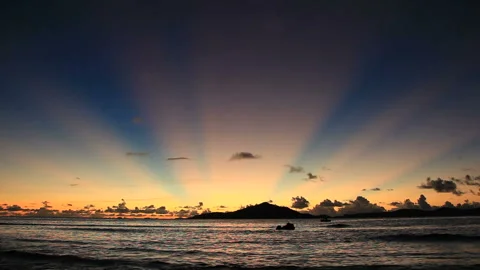 The Rays of Sunset and the Islands of Winter Track Video stock 324921162