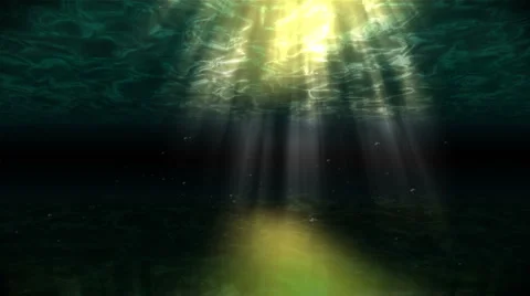 Rays under the water Video stock 1183010