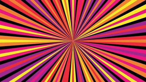 Rays vector red beams element. Sunburst shape. Radiating radial lines. Abstra Stock Illustration