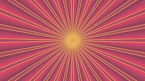 Rays vector red beams element. Sunburst shape. Radiating radial merging lines Stock Illustration