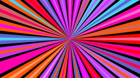 Rays vector red beams element. Sunburst vintageshape. Radiating radial lines. Stock Illustration