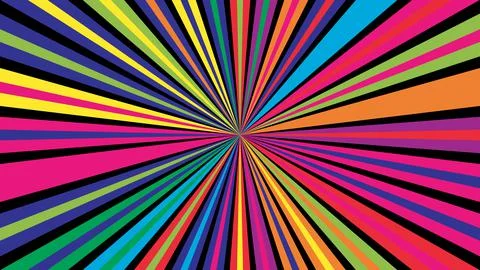 Rays vector red beams element. Sunburst vintageshape. Radiating radial lines. Stock Illustration