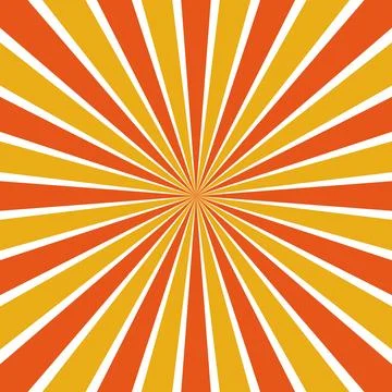 Rays vector yellow beams element. Sunburst shape. Radiating radial lines. Abs Stock Illustration