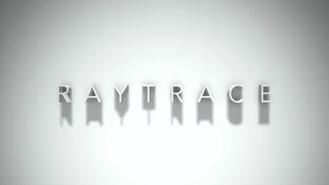 Raytrace 3D title animation with shadows on a white background Stock Footage 297455473