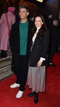  Raza Jaffrey and Lara Pulver attends  Peter Pan  opening night at the L. Stock Photos