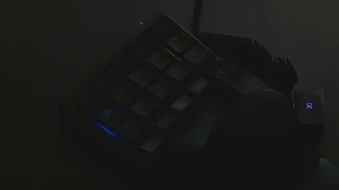 Razer tartarus v2 chroma programmable keypad Stock Footage 124008940