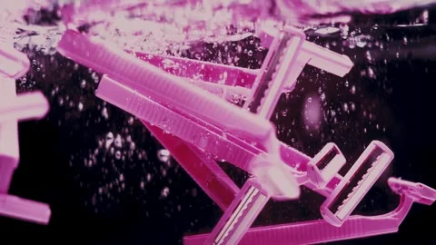 Razers Drop in Abstract Space Stock Footage 300892427