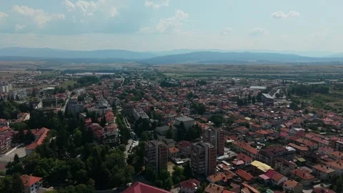 Razlog landscape and green trees aerial, Bulgaria Stock Footage 344057718