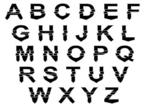 Razor alphabet Stock Illustration