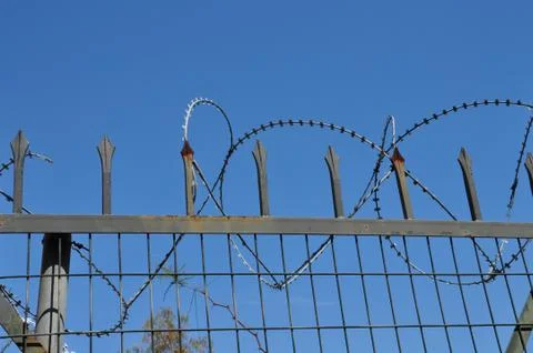 Razor barbed wire Stock Photos